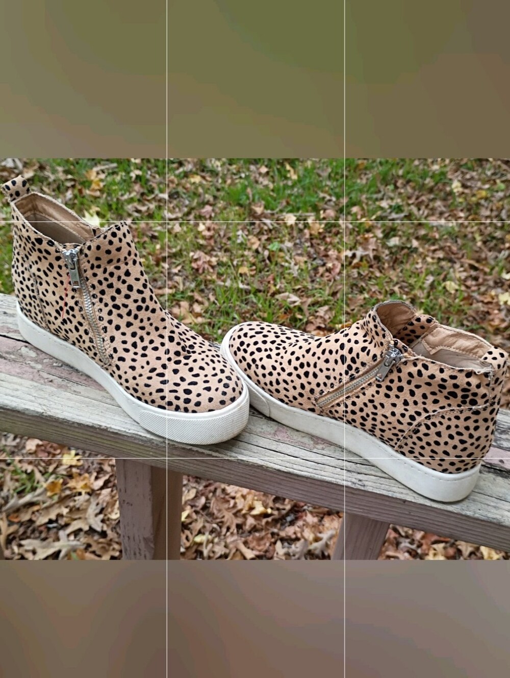 Soda Tan Cheetah Print Wedge Sneaker Booties